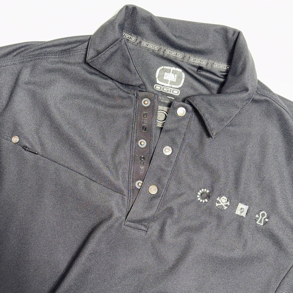 OGIO‎ Mens DEFCON Conference Performance Polo Shirt Black OG102 Medium